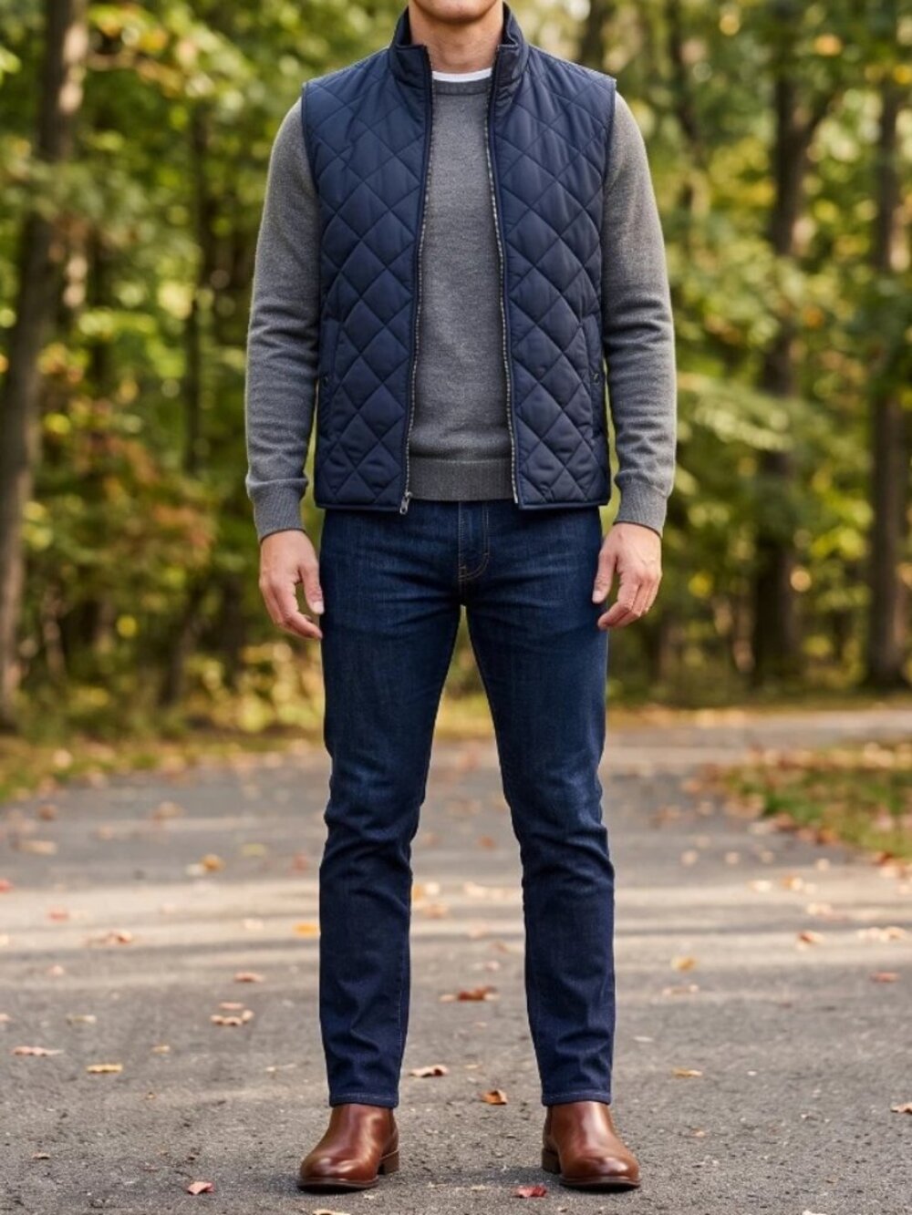 NEW Banana Republic Men's Quilted Vest XL NWT Navy Water Repellent